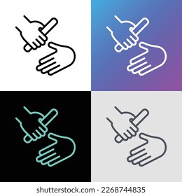 Race relay thin line icon. Symbol of teamwork, trust, cooperation, partnership. Modern vector illustration.