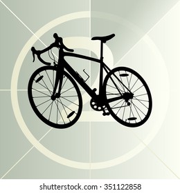 Race road bike bicycle icon banner vector abstract illustration concept