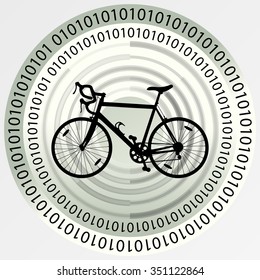 Race road bike bicycle icon banner vector abstract illustration concept