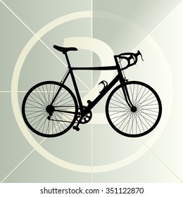 Race road bike bicycle icon banner vector abstract illustration concept