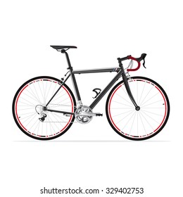 race road bike isolated bicycle on white, fixed gear