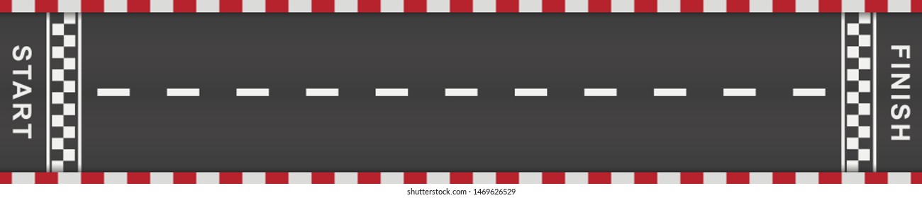 Start Finish On Gokart Track Road Stock Vector (Royalty Free ...