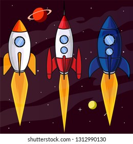 Race Rocket In Space