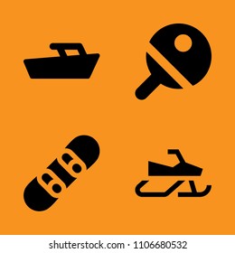 race, season, frozen and graphic icons set. Vector illustration for web and design