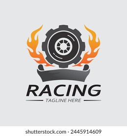 Race and speed logo icon vector  Race flag  racing illustration logo design