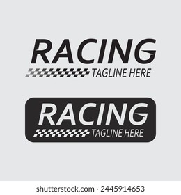 Race and speed logo icon vector  Race flag  racing illustration logo design