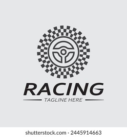 Race and Speed Logo Symbol Vektorgrafik Race Flag Racing Illustration Logo Design