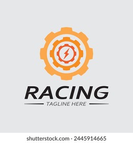 Race and speed logo icon vector  Race flag  racing illustration logo design