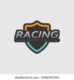 Race and speed logo icon vector  Race flag  racing illustration logo design