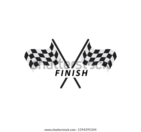 Race sport flag\
style trendy illustration