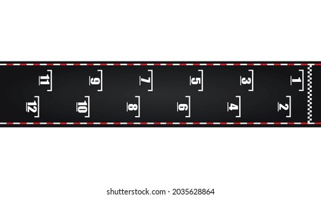 Race starting positions grid. vector