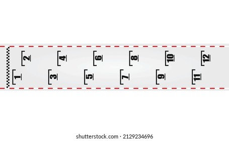 Race starting positions grid. vector