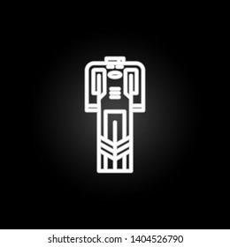 race suit neon icon. Elements of motor sports set. Simple icon for websites, web design, mobile app, info graphics