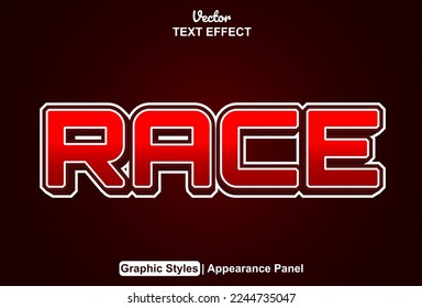 race text effect with graphic style and editable.