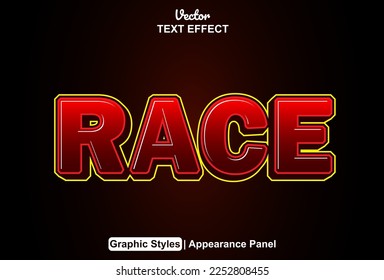 race text effect with graphic style and editable.