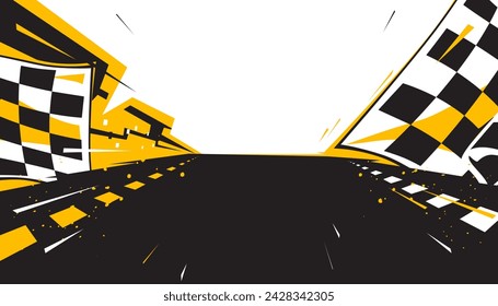 Race track abstract background design. Sports race concept