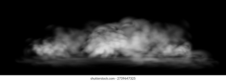 Race track background with thick dust clouds and smoke effects on dark asphalt, capturing high-speed car motion with atmospheric fog and light streaks.
