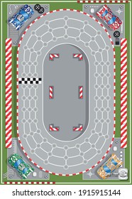 Race track. Board game. Vector illustration.