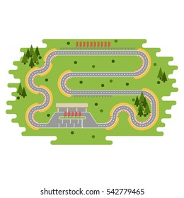 Race track curve road