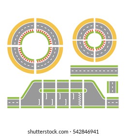Race track curve road