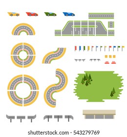 Race track curve road
