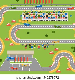 Race track curve road
