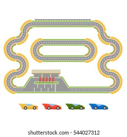 Race track curve road