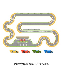 Race track curve road