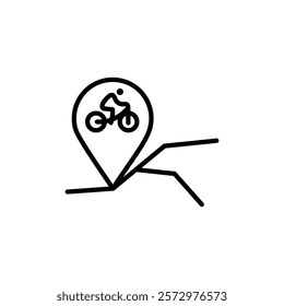 Race track icon flat editable icon mark