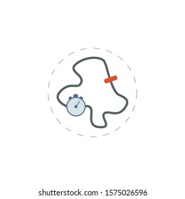 race track with lap time clipart colored flat icon. race track with lap time clipart colored flat icon. race track with lap time clipart colored flat icon. 