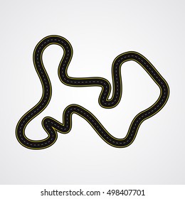 Race track on a light background.