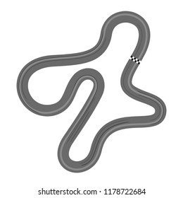 Race track on white background, vector illustration