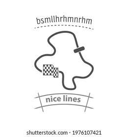 race track simple vector icon. race track simple vector icon. race track simple vector icon.