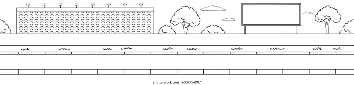 Race track sport graphic black white sketch long illustration vector 