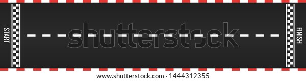 Race Track Start Finish Line Car Stock Vector (Royalty Free) 1444312355