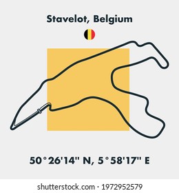 Race tracks, circuit for motorsport and auto sport. Stavelot, Belgium.