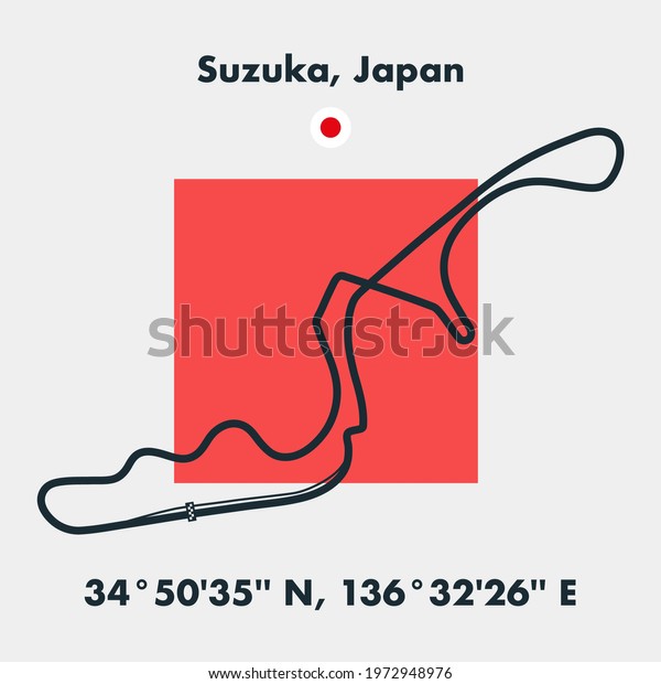 Race tracks, circuit for motorsport and auto
sport. Suzuka, Japan.