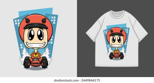 Race T-Shirt Printing Design Apparel With T-Shirt Mockup Design