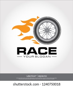 race wheel icon, race logo template