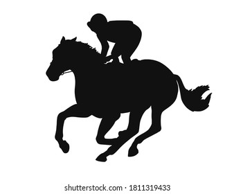 Equestrian Dressage Vector Silhouette Rider On Stock Vector (Royalty ...