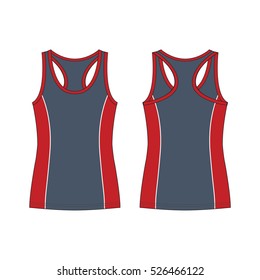 Racer Back Sport Tank Top Template