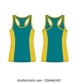 Racer Back Sport Tank Top Template