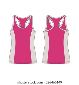 Racer Back Sport Tank Top Template