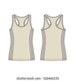 Racer Back Sport Tank Top Template