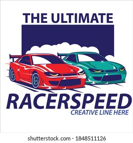 racer car, an illustration vector car