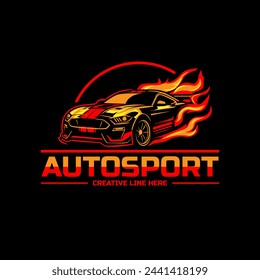 coche de carreras y el fuego ligero
