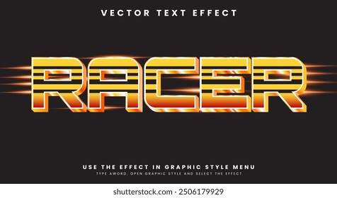 Plantilla de efecto de texto editable Racer