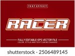 Racer font Text effect editable