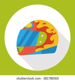 racer helmet flat icon