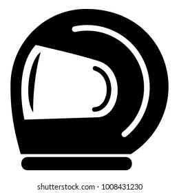 Racer helmet icon. Simple illustration of racer helmet vector icon for web